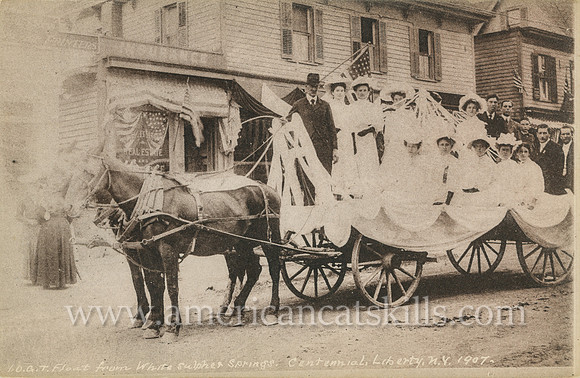 Vintage photograph by Otto Hillig titled “I. O. G. T. Float from White Sulpher Springs. Centennial, Liberty, N.Y. 1907.”