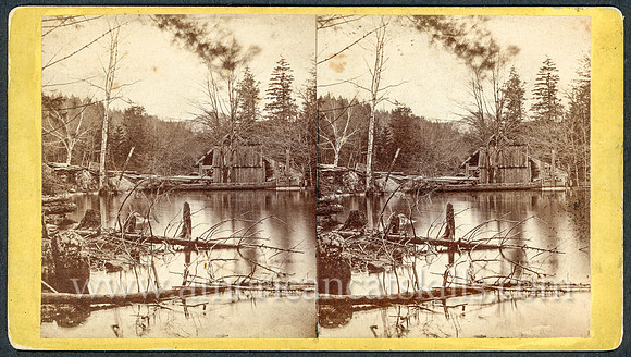Vintage E. & H. T. Anthony & Co. stereoview #169 titled “The Mill Pond near Laurel House. –Catskill Mountains” from “The Artistic Series.”