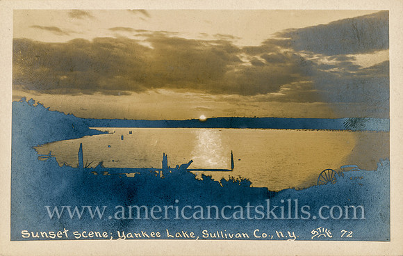Photograph by Alfred Henry Still titled "Sunset Scene, Yankee Lake, Sullivan Co., N.Y."