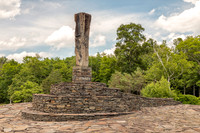 Photograph of Opus 40, an environmental bluestone sculpture located in Saugerties, New York.