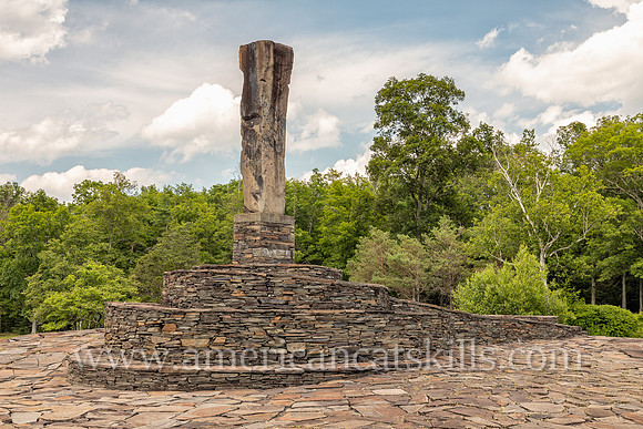 Photograph of Opus 40, an environmental bluestone sculpture located in Saugerties, New York.