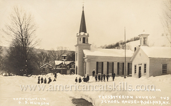 Presbyterian Church and school house - Ashland, N.Y.