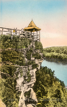 No. 22. Summer Houses in front of the Cliff House, Lake Minnewaska, Ulster County, N. Y., In the Shawangunk Mountains