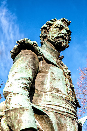 Academy Green in Kingston, New York is home to monuments of Peter Stuyvesant, Henry Hudson and George Clinton.