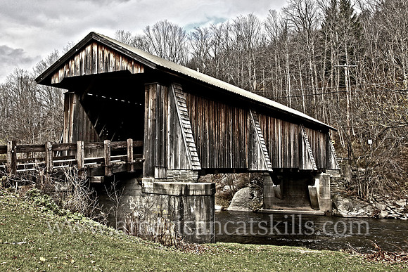 The Livingston Manor Covered Bridge, formerly known as the Mott Flats Bridge and more recently as the Vantran Bridge, was originally built in 1860 by John Davidson, a Scottish immigrant, farmer, lumbe