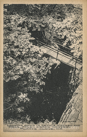 Looking Down In Devil's Kitchen and Hell Hole – Grand Canyon, Platte Clove, N.Y.