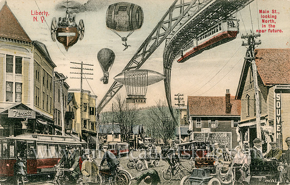 Main St., looking north in the near future, Liberty, N. Y.