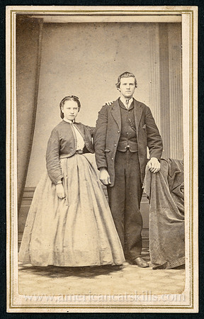 Portrait of a young couple taken by photographer Byron R. Johnson of Delhi, New York.