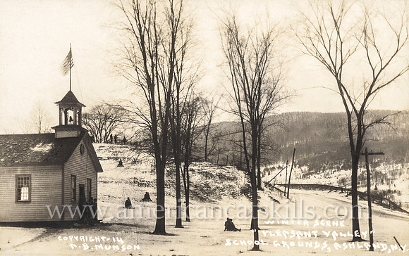 Winter scene. Pleasant Valley school grounds, Ashland, N.Y.