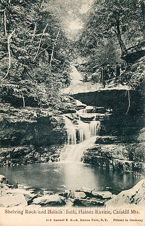 513_Shelving Rock and Naiads Bath, Haines Ravine, Catskill Mts.