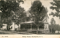 Vintage photograph titled "Dekay House, Hurleyville, N. Y." by photographer Howard Wood of Hurleyville, New York.