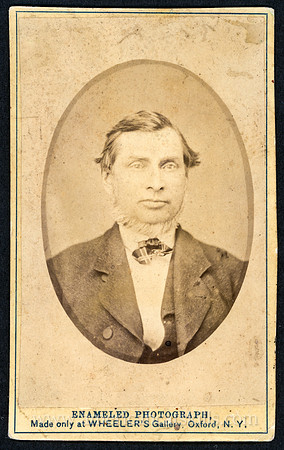 Portrait of a young man taken by photographer Ralph B. Wheeler of Oxford, New York.
