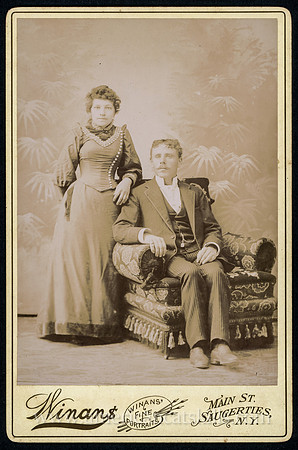 Portrait, Couple, by H. S. Winans, Saugerties, New York