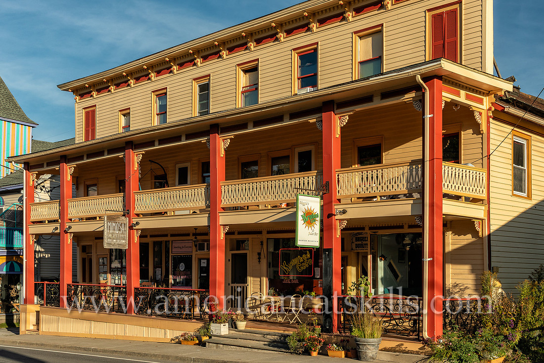 Photograph of Maggie's Krooked Cafe in the northern Catskills village of Tannersville, New York.