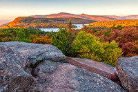 Sunset Rock along the Escarpment Trail is one of the finest views in the Catskills.