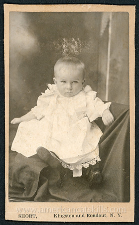 Portrait of a baby by photographer Lorenzo Short of Rondout and Kingston, New York.