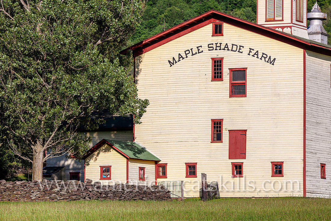 Photograph of the historic Maple Shade Farm in Delhi, New York.