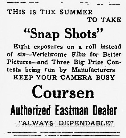 Coursen, Authorized Eastman Dealer