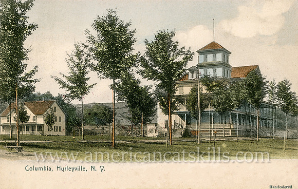 Vintage postcard titled "Columbia, Hurleyville, N. Y." published by the photographic firm of Laidlaw and Wood of Hurleyville, New York.