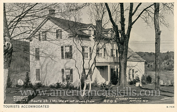 Photography by the Penningston Studio titled "Twin Locust, M. Redden, Proprietor, Kingston, NY"