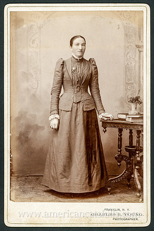 Portrait, Young Woman, Standing, by Charles E. Young, Photographer, Franklin, New York