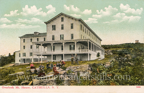 Postcard titled "Overlook Mt. House, Catskills, N.Y." published by the A. C. Bosselman Company.