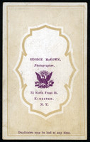 Logo, George McKown, Photographer, 72 North Front St., Kingston, N.Y.