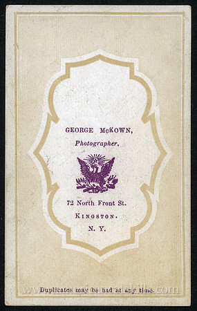 Logo, George McKown, Photographer, 72 North Front St., Kingston, N.Y.